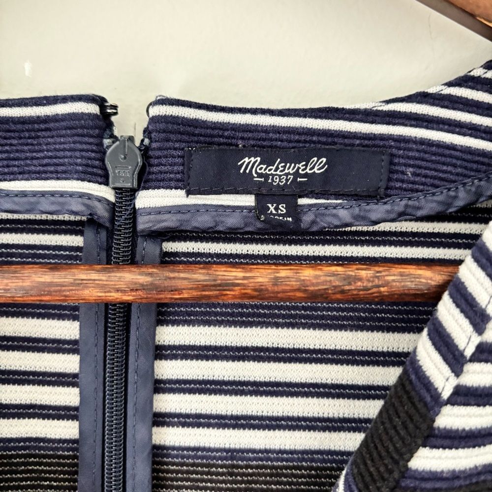 Madewell Navy Striped Sleeveless Fit & Flare Dress XS - Picture 5 of 10